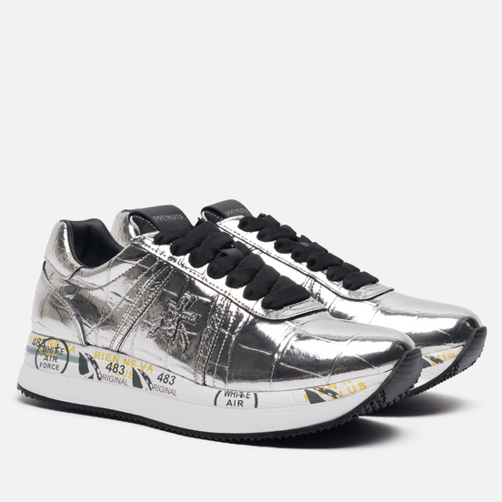 Женские кроссовки Premiata Conny 4818 Silver/White