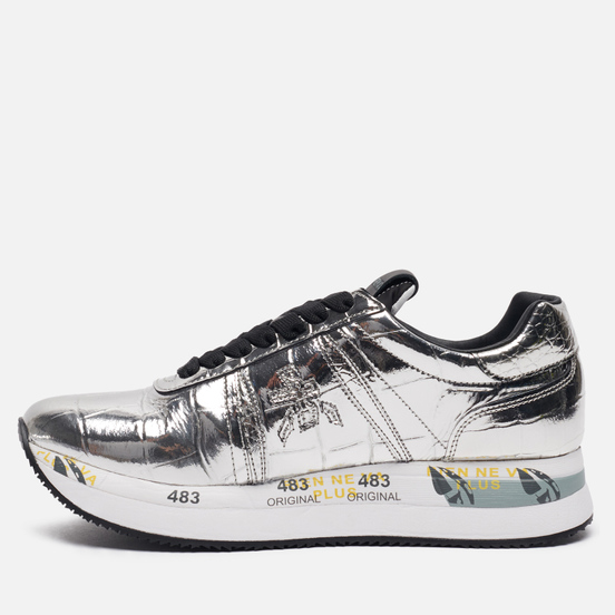 Женские кроссовки Premiata Conny 4818 Silver/White