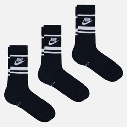 Комплект носков Nike 3-Pack Essential Stripe Black/White