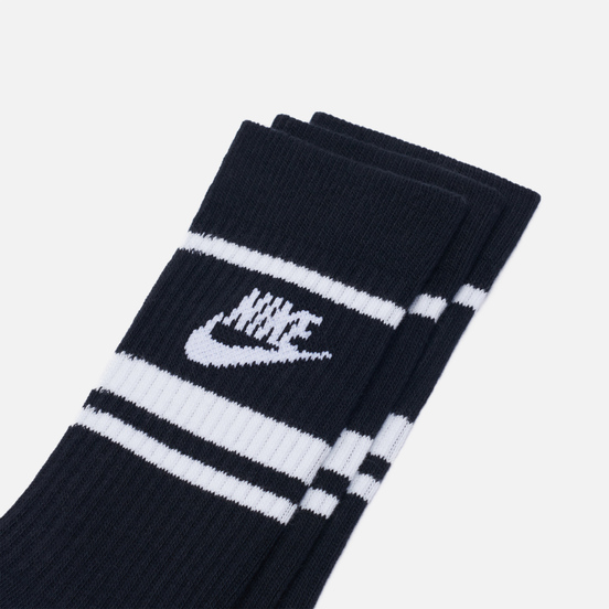 Комплект носков Nike 3-Pack Essential Stripe Black/White