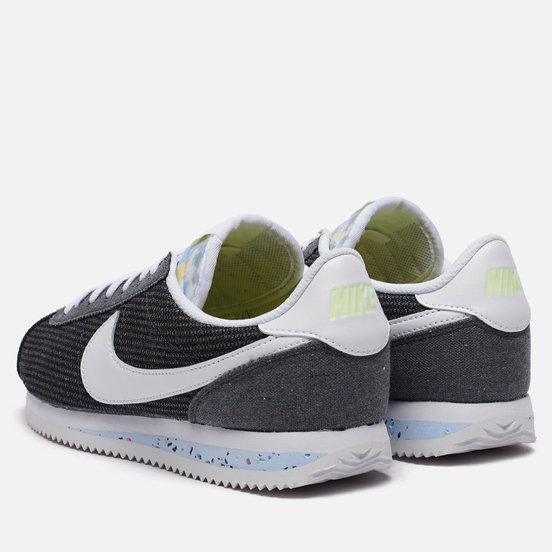 Мужские кроссовки Nike Cortez Basic Premium Recycled Canvas Iron Grey/White/Barely Volt