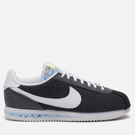 Мужские кроссовки Nike Cortez Basic Premium Recycled Canvas Iron Grey/White/Barely Volt
