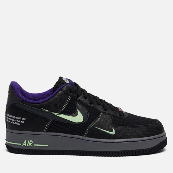 Мужские кроссовки Nike Air Force 1 07 LV8 Future Swoosh Pack Black/Cool Grey/Vapor Green/Racer Blue