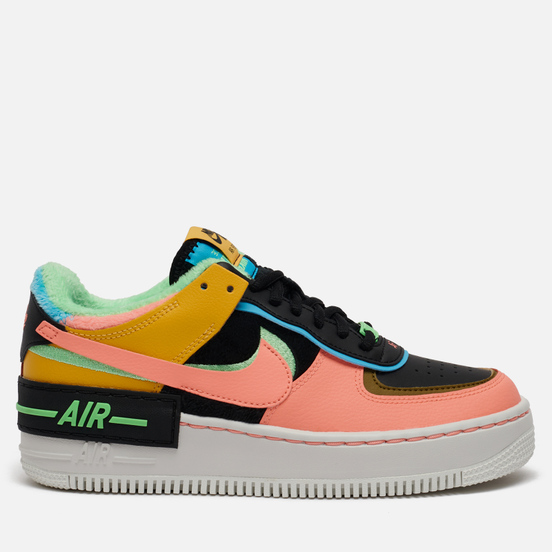 Женские кроссовки Nike Air Force 1 Shadow SE Solar Flare/Atomic Pink/Balightic Blue