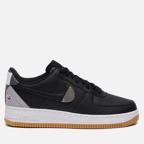Кроссовки Nike x NBA Air Force 1 07 LV8 Black/Black/Wolf Grey/Dark Grey