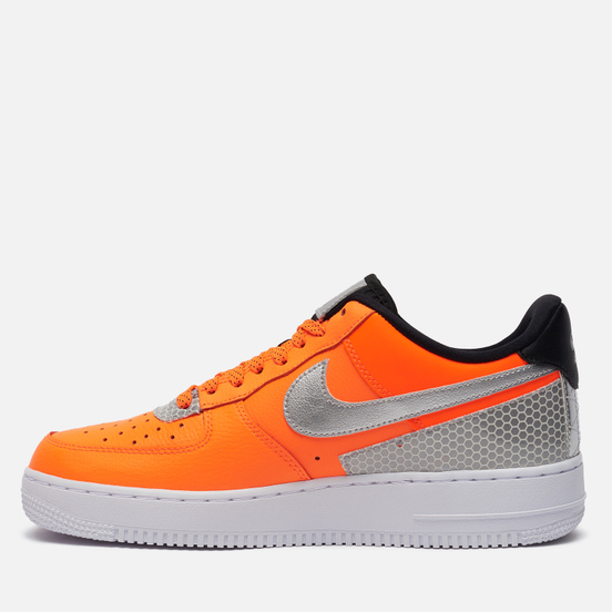 Кроссовки Nike x 3M Air Force 1 07 LV8 Total Orange/Metallic Silver/Black