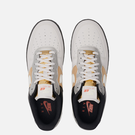 Женские кроссовки Nike Wmns Air Force 1 07 Vast Grey/Sail/Black/Metallic Gold