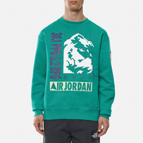 Мужская толстовка Jordan Mountainside Fleece Crew Neptune Green