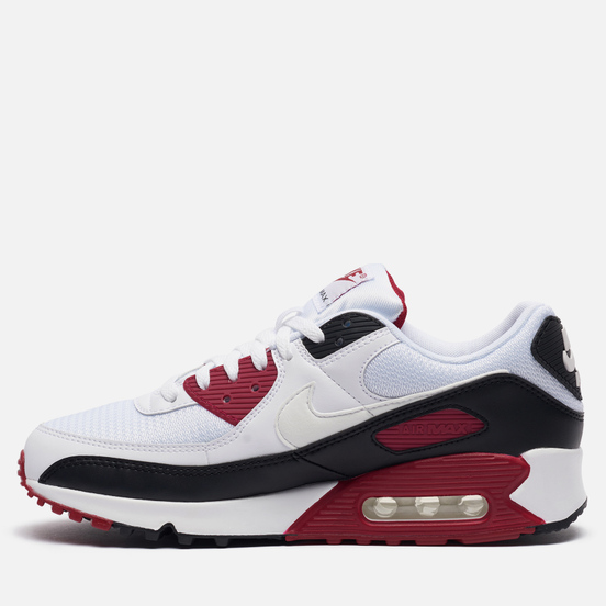 Мужские кроссовки Nike Air Max 90 White/White/New Maroon/Black