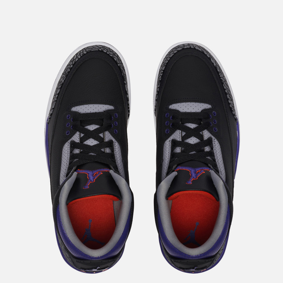 Мужские кроссовки Jordan Air Jordan 3 Retro Black/Court Purple/Cement Grey/White