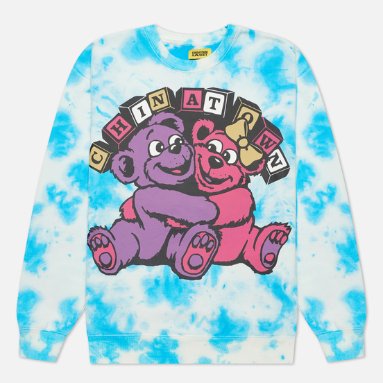 Мужская толстовка Chinatown Market Hypercute Crew Neck Blue Tie Dye