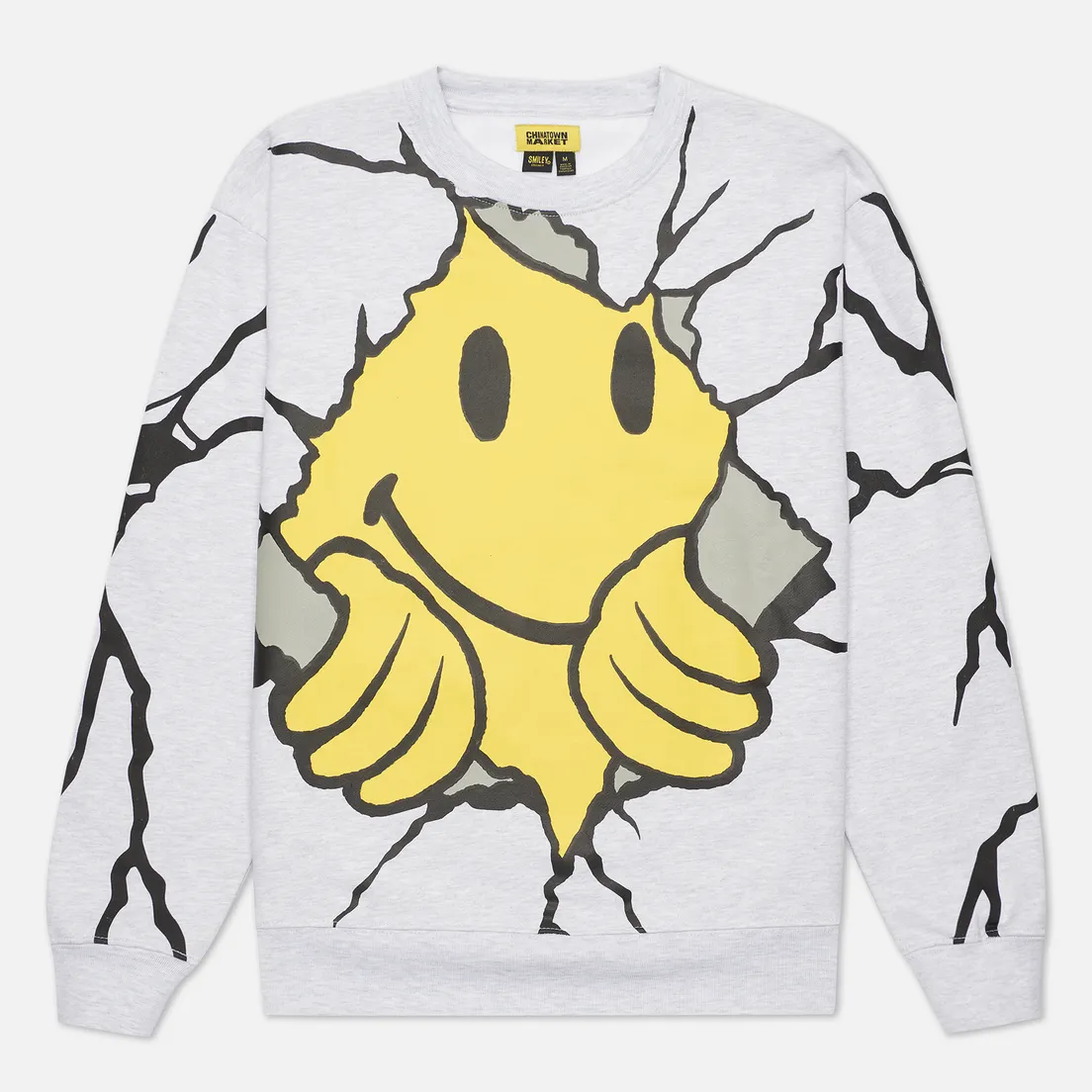 Chinatown Market Мужская толстовка Smiley Dry Wall Breaker Crew Neck