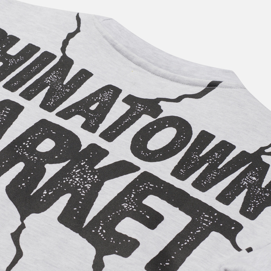 Мужская толстовка Chinatown Market Smiley Dry Wall Breaker Crew Neck Ash Grey
