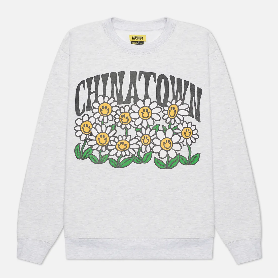 Chinatown Market Мужская толстовка Smiley Flower Power Crew Neck