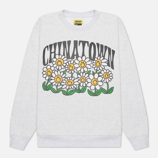 Мужская толстовка Chinatown Market Smiley Flower Power Crew Neck Ash Grey