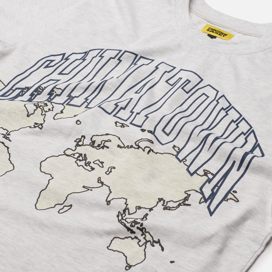 Мужская футболка Chinatown Market Global Citizen Heat Map Uv Arc Ash Grey