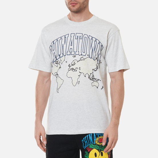 Мужская футболка Chinatown Market Global Citizen Heat Map Uv Arc Ash Grey