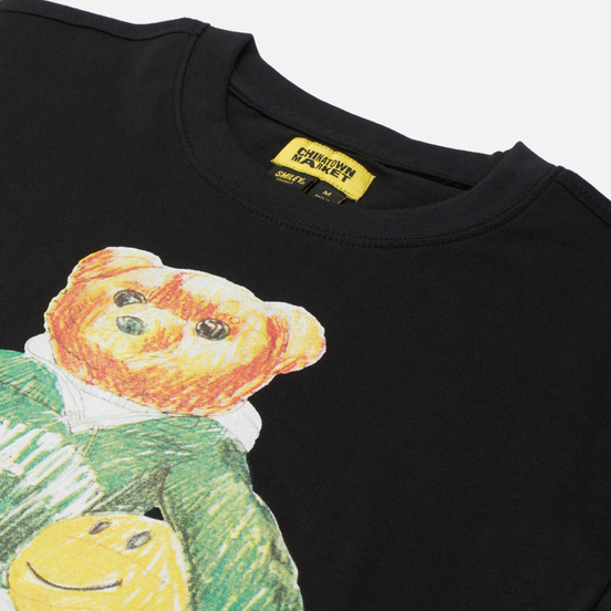 Мужская футболка Chinatown Market Smiley Sketch Basketball Bear Black