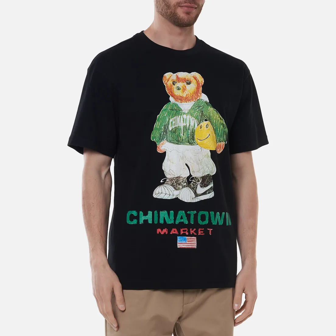 Chinatown Market Мужская футболка Smiley Sketch Basketball Bear