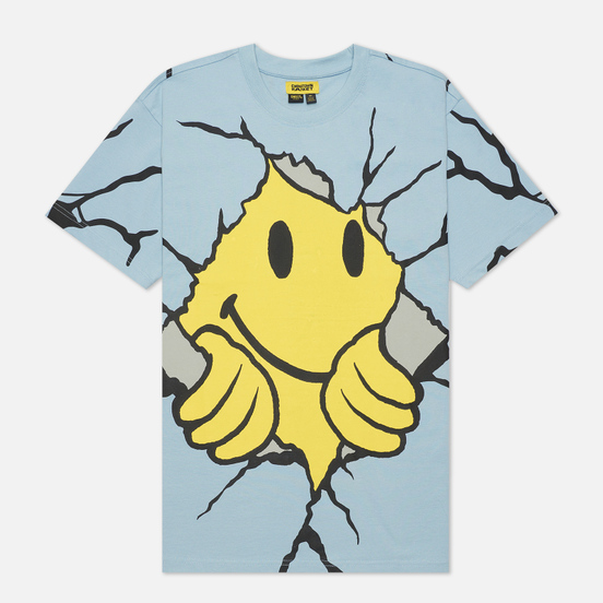 Мужская футболка Chinatown Market Smiley Dry Wall Breaker Blue