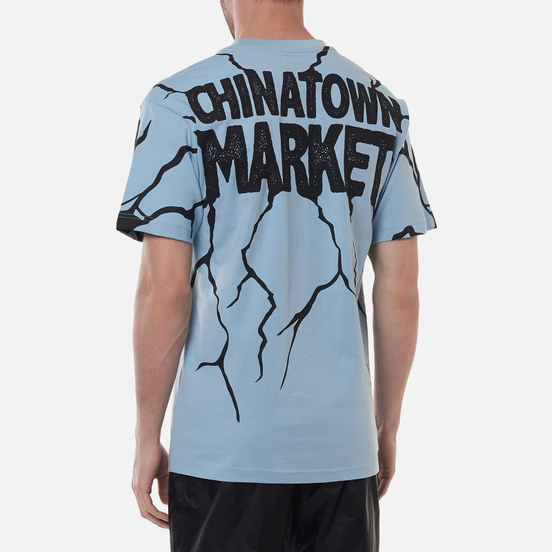 Мужская футболка Chinatown Market Smiley Dry Wall Breaker Blue