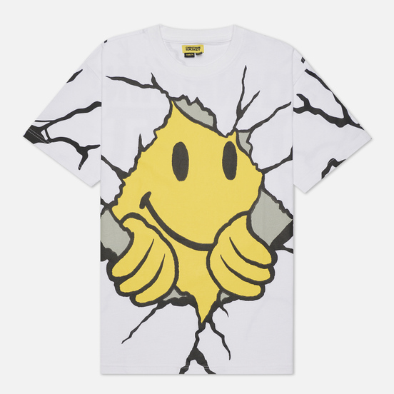 Мужская футболка Chinatown Market Smiley Dry Wall Breaker White