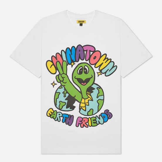 Мужская футболка Chinatown Market Earth Friends White