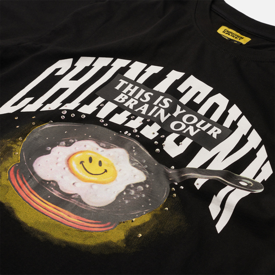 Мужская футболка Chinatown Market Smiley Brain On Fried Black