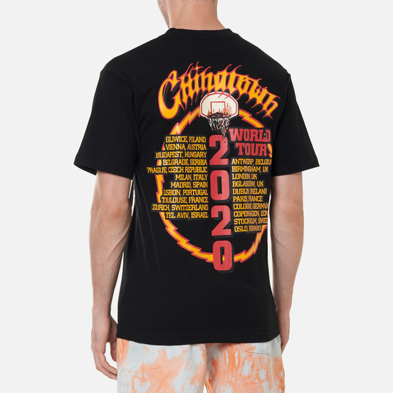 Мужская футболка Chinatown Market Skelly World Tour Black