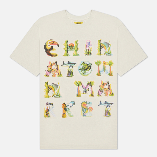 Мужская футболка Chinatown Market Watercolor Sea Creatures Cream