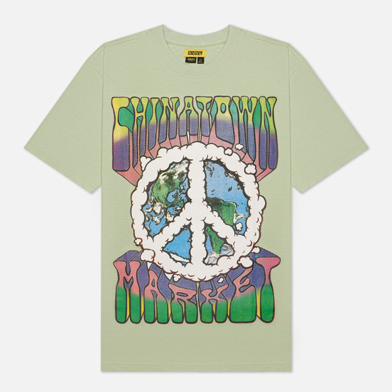 Мужская футболка Chinatown Market Peace On Earth Clouds Tea Green
