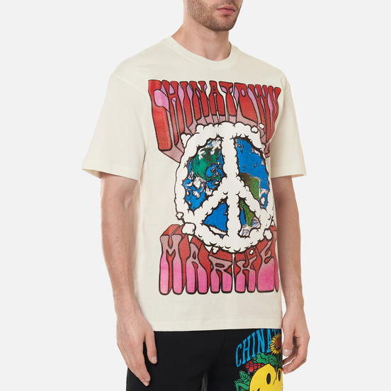 Мужская футболка Chinatown Market Peace On Earth Clouds Cream