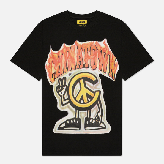 Мужская футболка Chinatown Market Peace Guy Flame Arc Black
