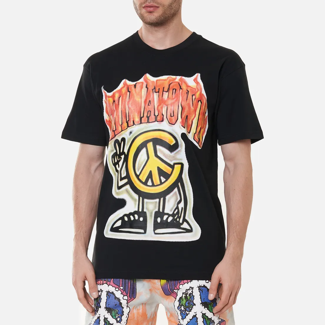 Chinatown Market Мужская футболка Peace Guy Flame Arc