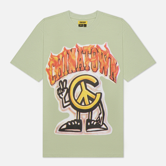 Мужская футболка Chinatown Market Peace Guy Flame Arc Tea Green