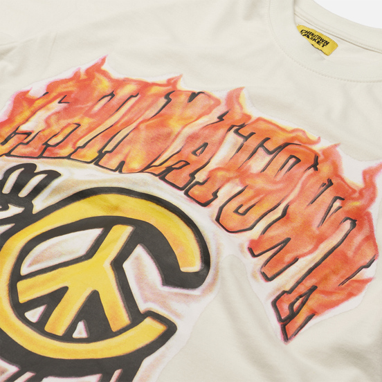 Мужская футболка Chinatown Market Peace Guy Flame Arc Cream
