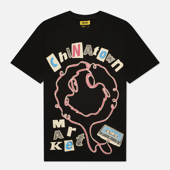Мужская футболка Chinatown Market Smiley Tape Player Black