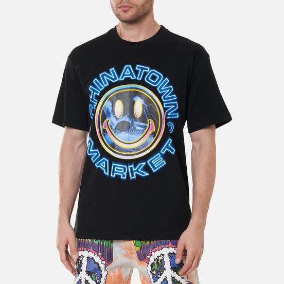Мужская футболка Chinatown Market Smiley Vapor Wave Black