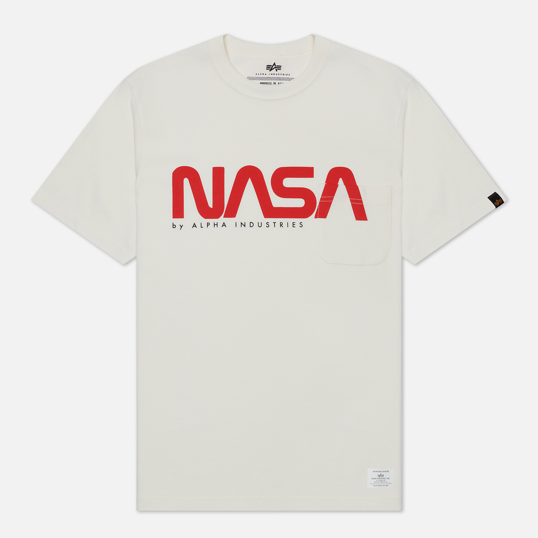 Alpha Industries Мужская футболка NASA Worm Logo Pocket