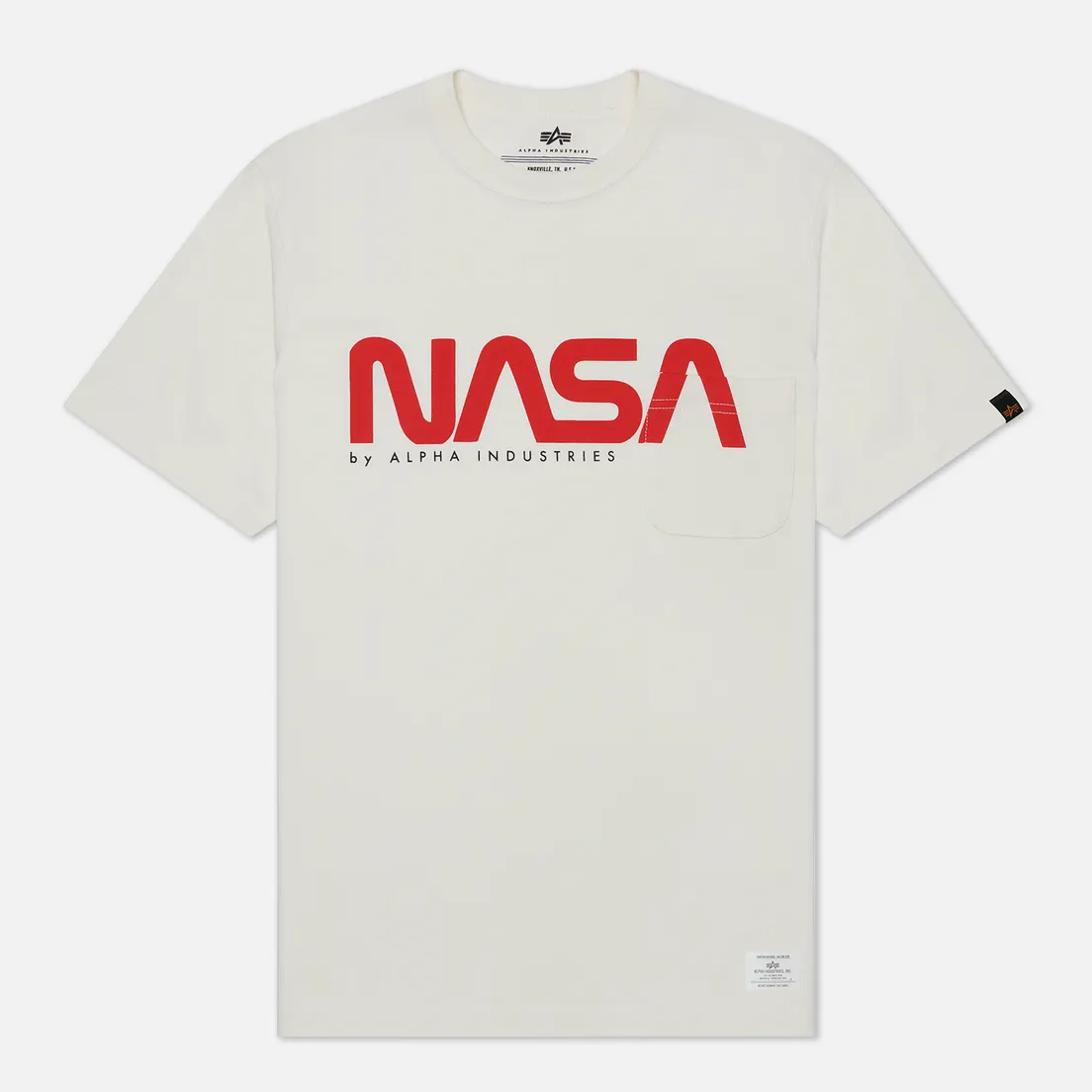 Alpha Industries Мужская футболка NASA Worm Logo Pocket