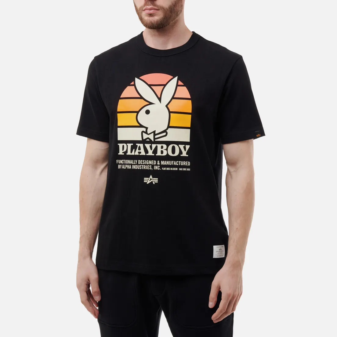 Alpha Industries Мужская футболка x Playboy Bunny Retro Logo