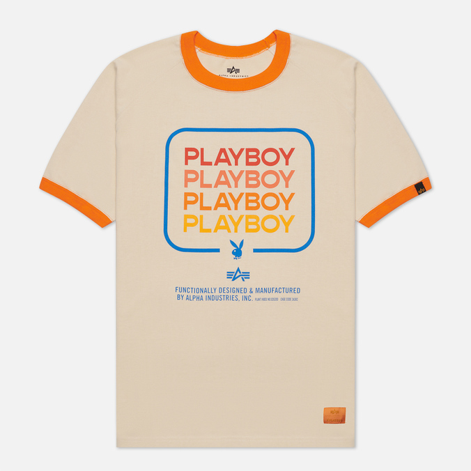 Мужская футболка Alpha Industries x Playboy Multi Stack Ringer