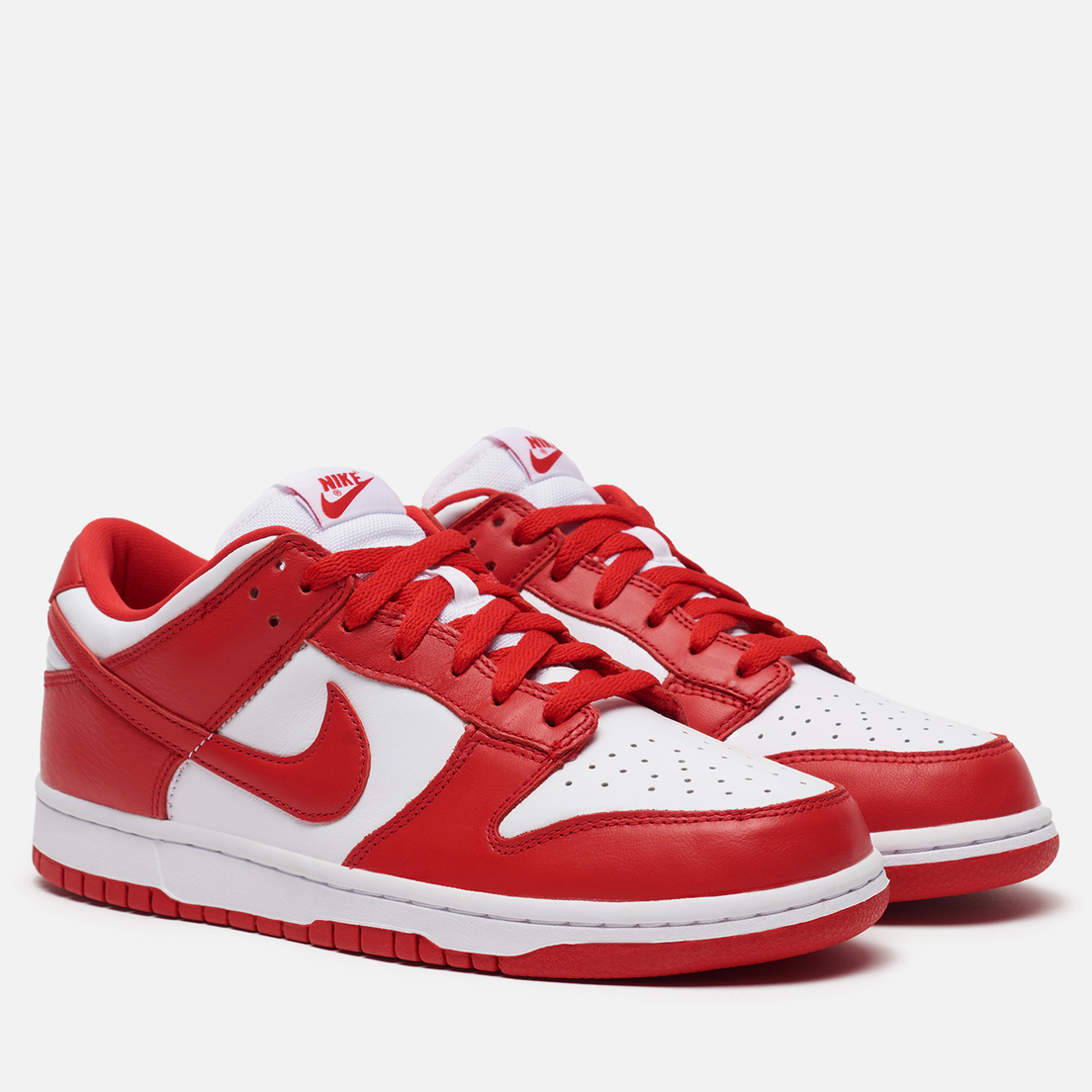 nike dunk low sp white & university red