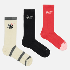 Комплект носков Nike SB 3-Pack Everyday Max Lightweight Crew Multi-Color/White/Black/Pink