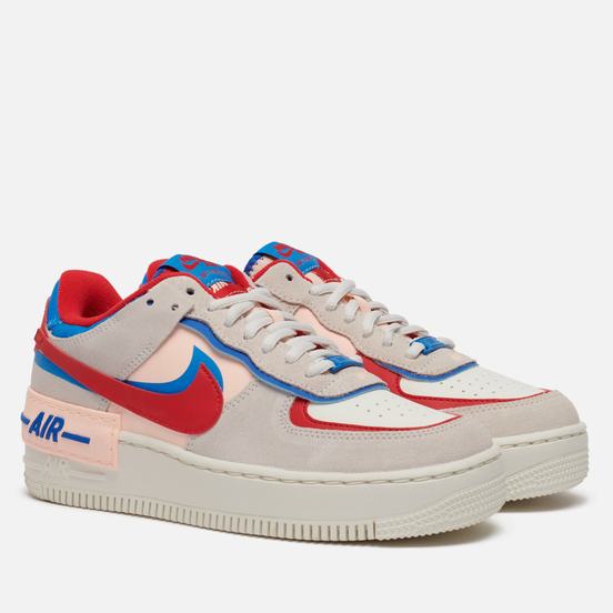 Женские кроссовки Nike Air Force 1 Shadow Sail/University Red/Photo Blue