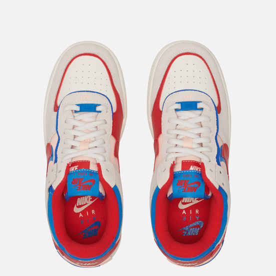 Женские кроссовки Nike Air Force 1 Shadow Sail/University Red/Photo Blue