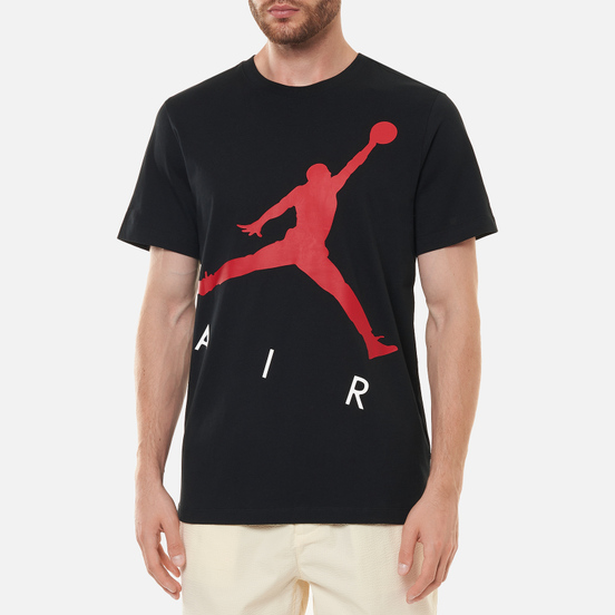 Мужская футболка Jordan Jumpman Air HBR Crew Black/Gym Red