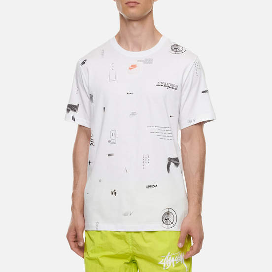 Мужская футболка Nike Music All Over Print White
