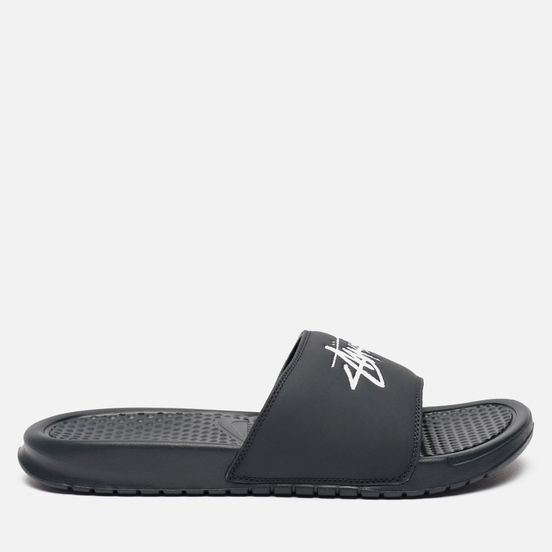 Мужские сланцы Nike x Stussy Benassi Off Noir/White