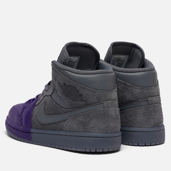 Женские кроссовки Jordan x Sheila Rashid Wmns Air Jordan 1 Mid SE Unite Cool Grey/Cool Grey/Field Purple